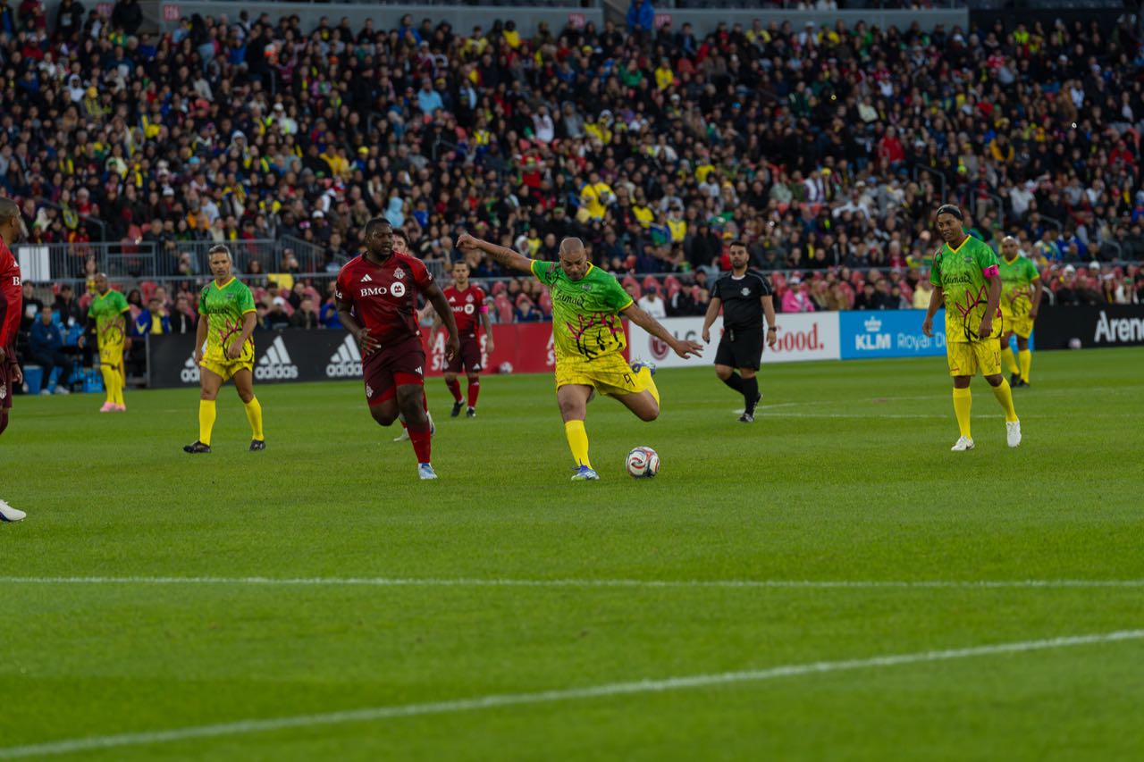 MLSE legends strike — Ronaldinho at BMO Field, photographed by Jonathan Levy