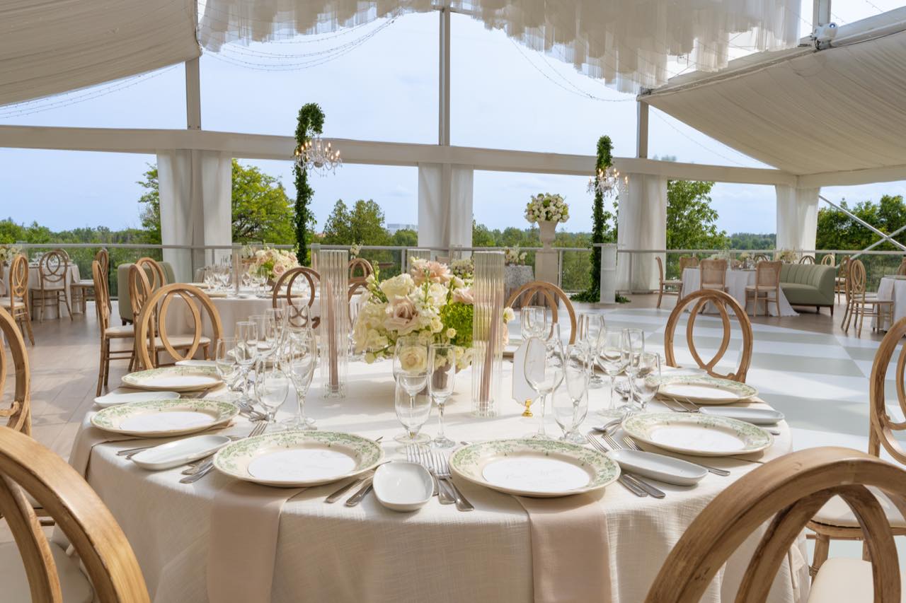Private event estate tent table — Hotels, Venues, and Event Spaces, photographed by Jonathan Levy