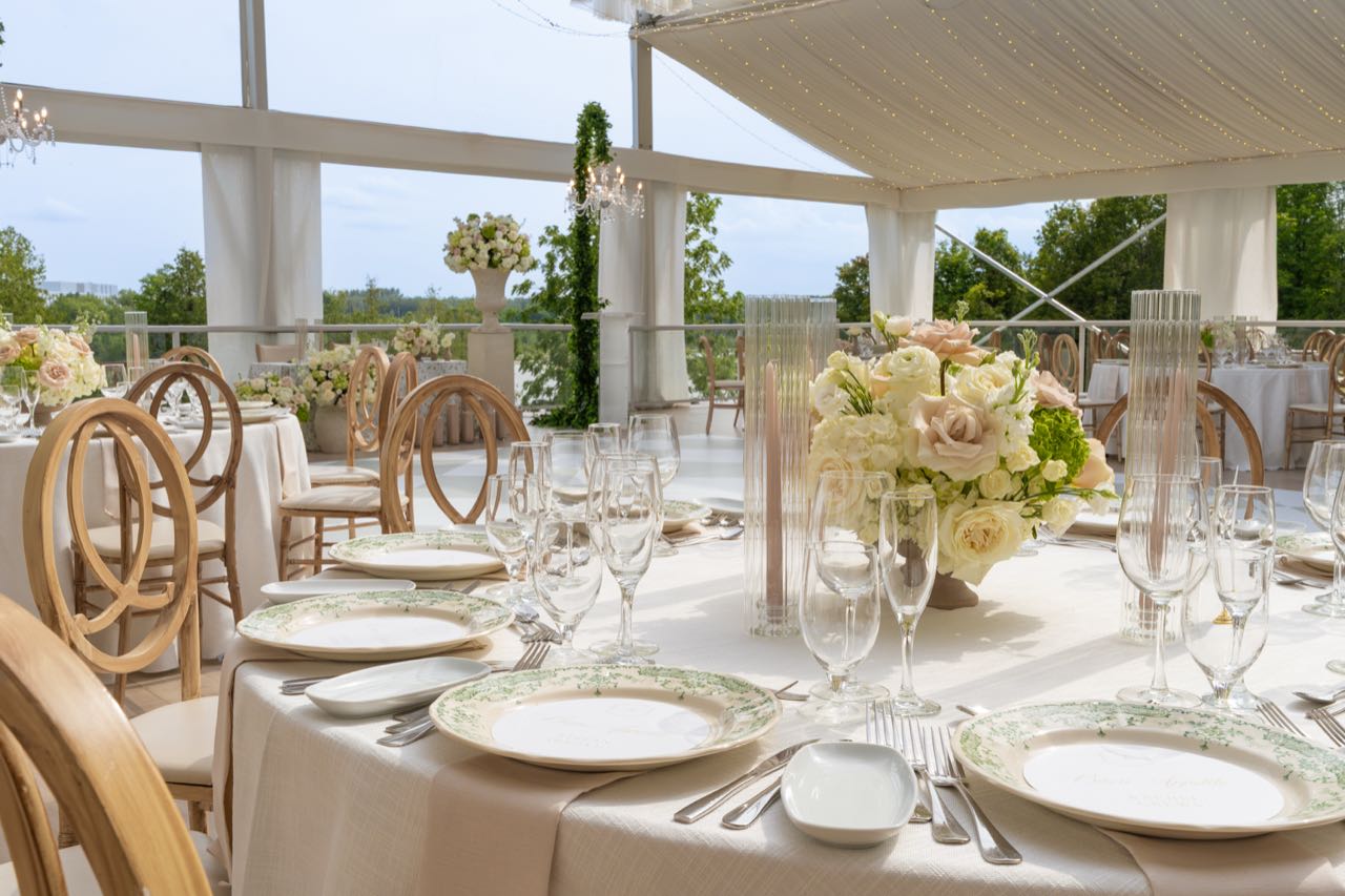 Wedding reception table setting — The Approach, photographed by Jonathan Levy